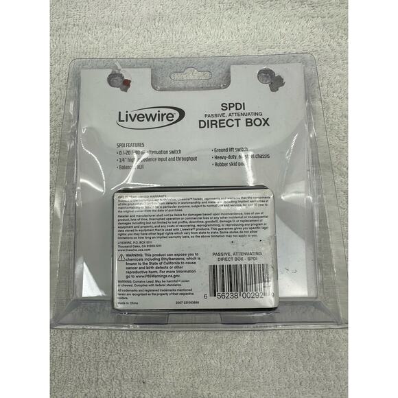 Livewire SPDI Passive Direct Box With Attenuation Pad Open Box - Picture 2 of 6